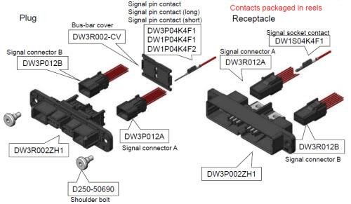 JAE Electronics DW Series Power Connectors